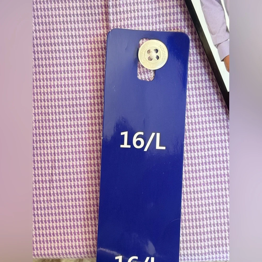 Duchamp London Slim Fit Lavender Men's Dress Shirt 16/L - Picture 4 of 8